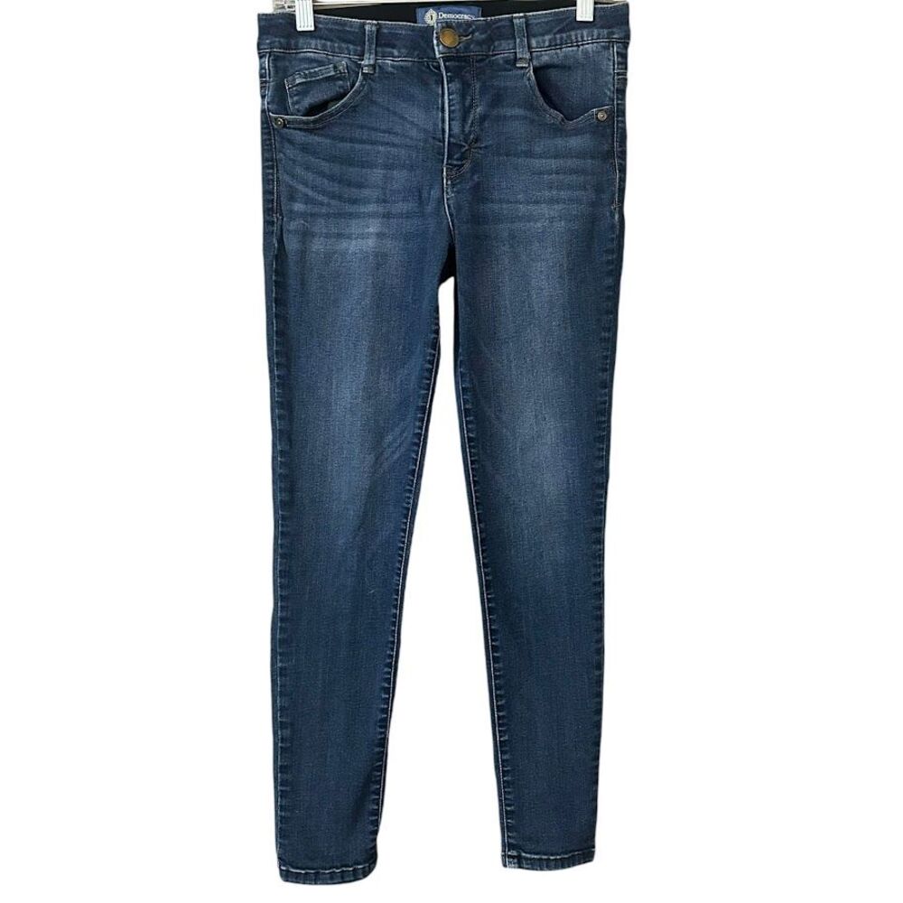 Democracy "Ab"solution Ab Technology Dark‎ Wash Ankle Skinny Jeans Womens 4